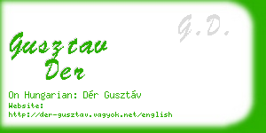 gusztav der business card
