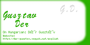 gusztav der business card